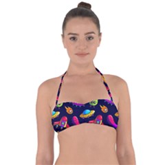 Space Pattern Tie Back Bikini Top by Bedest