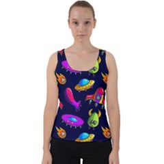 Space Pattern Velvet Tank Top by Bedest