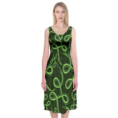 Snakes Seamless Pattern Midi Sleeveless Dress by Bedest