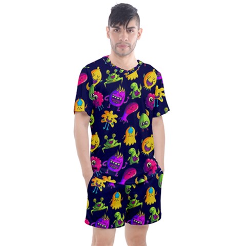 Space Patterns Men s Mesh T-shirt And Shorts Set by Bedest