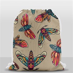Tattoos Colorful Seamless Pattern Drawstring Bag (small) by Bedest