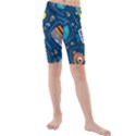 Seamless Pattern Vector Submarine With Sea Animals Cartoon Kids  Mid Length Swim Shorts View1