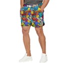 Graffiti Characters Seamless Pattern Men s Runner Shorts View3