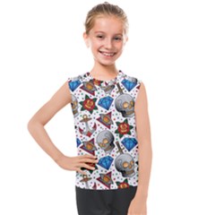 Full Color Flash Tattoo Patterns Kids  Mesh Tank Top by Bedest