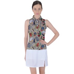 Tattoo Pattern Women s Sleeveless Polo T-shirt by Bedest