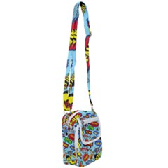 Comic Bubbles Seamless Pattern Shoulder Strap Belt Bag by Bedest