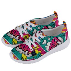 Comic Colorful Seamless Pattern Women s Lightweight Sports Shoes by Bedest