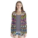 Graffiti Word Seamless Pattern Drape Collar Cardigan View1