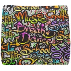 Graffiti Word Seamless Pattern Seat Cushion by Bedest