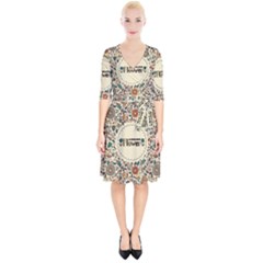 Seamless Pattern With Flower Birds Wrap Up Cocktail Dress by Bedest