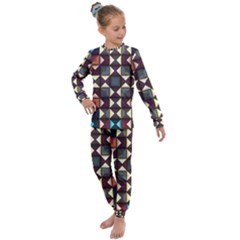 Symmetry Geometric Pattern Texture Kids  Long Sleeve Set  by Pakjumat