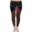 Red Gold Black Voracious Plant Leaf Classic Winter Leggings View1