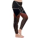 Red Gold Black Voracious Plant Leaf Classic Winter Leggings View3