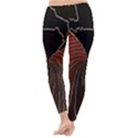 Red Gold Black Voracious Plant Leaf Classic Winter Leggings View4