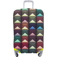 Diamond Geometric Square Design Pattern Luggage Cover (large) by Pakjumat