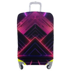 Synthwave City Retrowave Wave Luggage Cover (medium) by Pakjumat