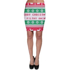 Merry Christmas Ya Filthy Animal Bodycon Skirt by Pakjumat