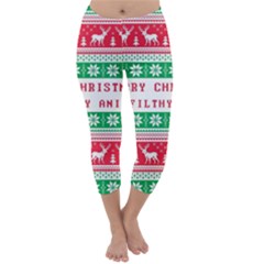 Merry Christmas Ya Filthy Animal Capri Winter Leggings  by Pakjumat