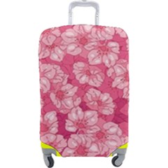 Cute Pink Sakura Flower Pattern Luggage Cover (large) by Pakjumat