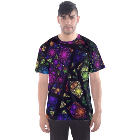 Stained Glass Crystal Art Men s Sport Mesh T-shirt by Pakjumat