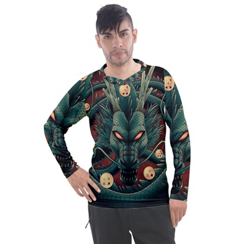 Dragon Art Men s Pique Long Sleeve T-shirt by Pakjumat