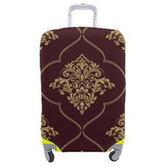 Vector Gold Ornament Pattern Seamless Damask Luggage Cover (medium) by Pakjumat