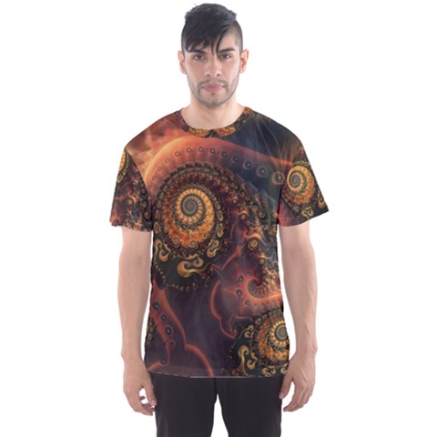 Paisley Abstract Fabric Pattern Floral Art Design Flower Men s Sport Mesh T-shirt by Pakjumat