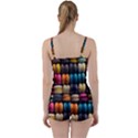 Macaroon Sweet Treat Tie Front Two Piece Tankini View2