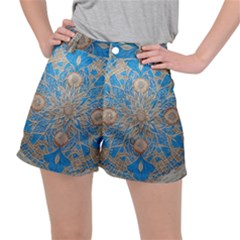 Flower Mandala Pattern Women s Ripstop Shorts by Pakjumat