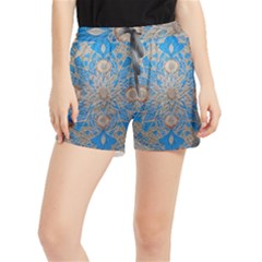 Flower Mandala Pattern Women s Runner Shorts by Pakjumat