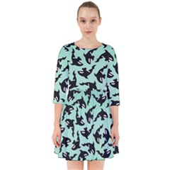 Orca Killer Whale Fish Smock Dress by Pakjumat