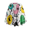 Funny Monster Pattern Mini Flare Skirt View2