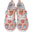 Cute Kawaii Food Seamless Pattern Men s Velcro Strap Shoes View1