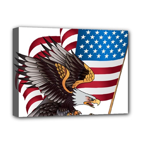 American Eagle Clip Art Deluxe Canvas 16  X 12  (stretched)  by Maspions