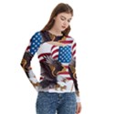 American Eagle Clip Art Women s Cut Out Long Sleeve T-Shirt View3