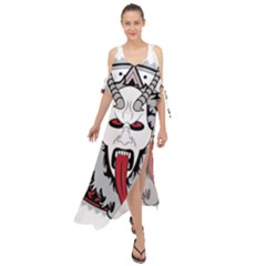 Krampus Maxi Chiffon Cover Up Dress by Maspions