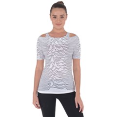 Joy Division Unknown Pleasures Shoulder Cut Out Short Sleeve Top by Maspions