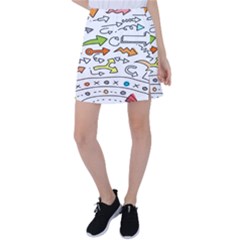 Desktop Pattern Art Graphic Design Tennis Skirt by Hannah976