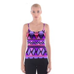 Seamless Purple Pink Pattern Spaghetti Strap Top by Hannah976