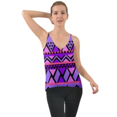 Seamless Purple Pink Pattern Chiffon Cami by Hannah976