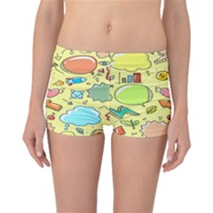 Cute Sketch Child Graphic Funny Boyleg Bikini Bottoms by Hannah976