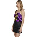 Seamless Halloween Day Of The Dead Flowy Camisole Tie Up Top View2