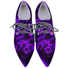 Purple Pattern Background Structure Pointed Oxford Shoes by Hannah976