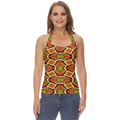 Geometry Shape Retro Trendy Symbol Basic Halter Top