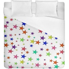 Star Random Background Scattered Duvet Cover (king Size) by Hannah976