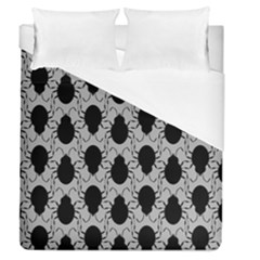 Pattern Beetle Insect Black Grey Duvet Cover (queen Size) by Hannah976