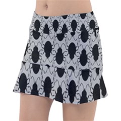 Pattern Beetle Insect Black Grey Classic Tennis Skirt by Hannah976