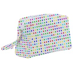 Dots Color Rows Columns Background Wristlet Pouch Bag (large) by Hannah976