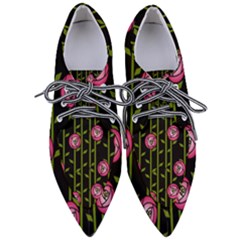 Rose Abstract Rose Garden Pointed Oxford Shoes by Hannah976