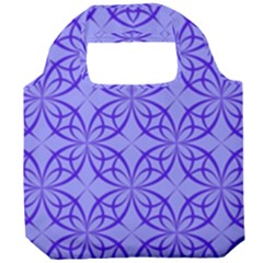 Decor Pattern Blue Curved Line Foldable Grocery Recycle Bag by Hannah976